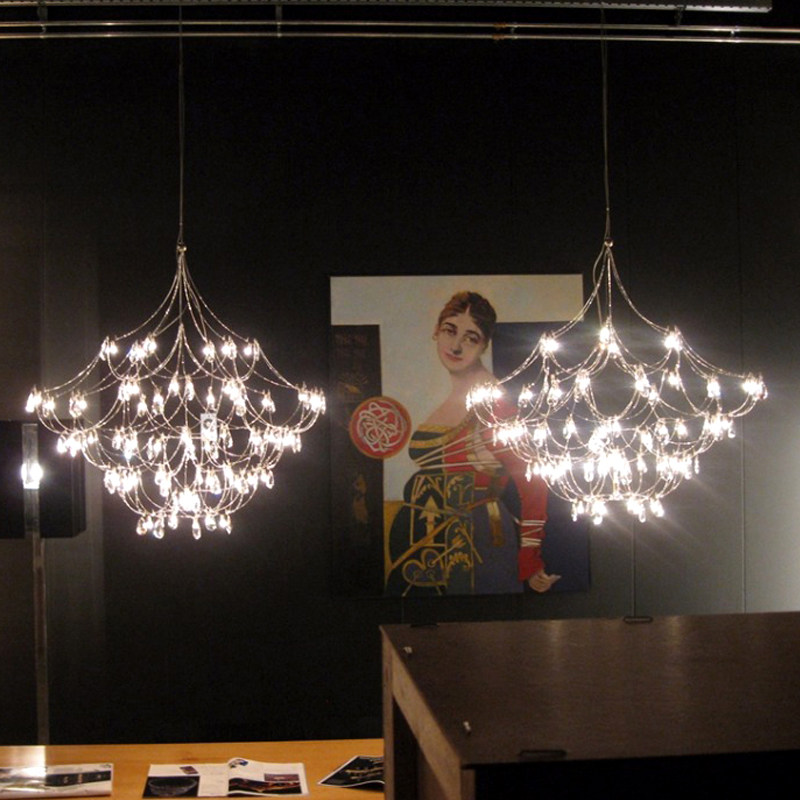 萤火虫水晶吊灯现代轻奢意式别墅客厅吊灯创意个性复式公寓led灯,淘宝优惠券,粉丝福利购,淘宝优惠卷