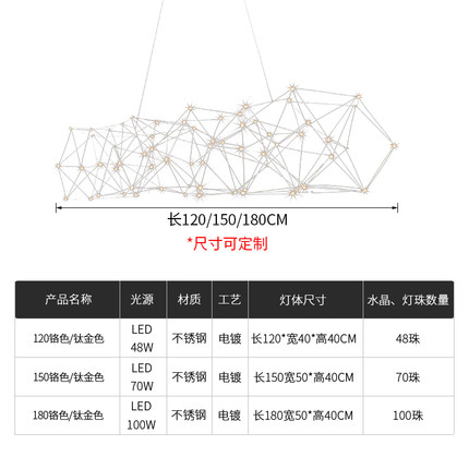 餐厅吊灯 设计师灯创意个性前台吧台饭厅led长条萤火虫展厅吊灯