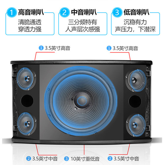 先科W10家庭KTV音响套装全套 家用客厅卡拉ok唱歌机K歌音箱点歌机