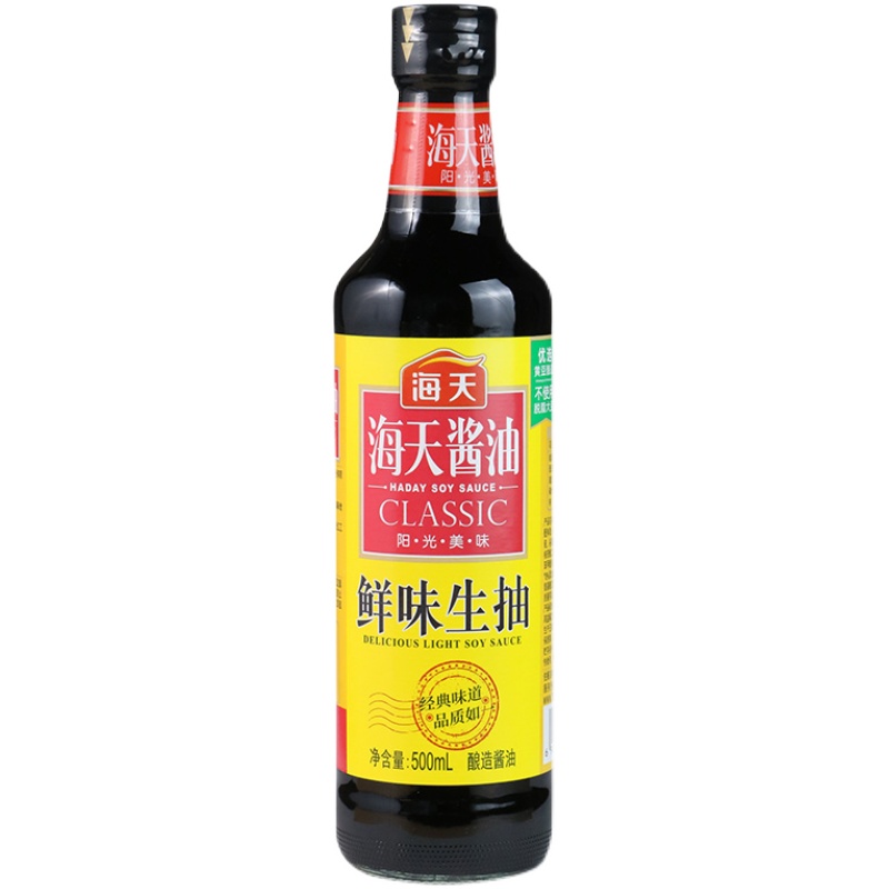 海天鲜味生抽500ml 家用炒菜烧菜凉拌酿造厨房调味品 - 图3