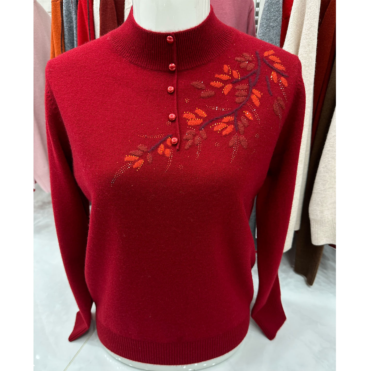 妈妈羊毛衫高贵洋气针织衫秋露凤凰羊绒衫中老年人毛衣女装羊毛衫,淘宝优惠券,粉丝福利购,淘宝优惠卷