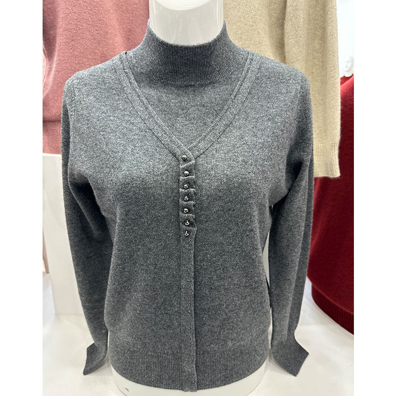 毛衣妈妈羊毛衫高贵洋气冬季半高领针织衫打底上衣依卡璐羊绒衫女,淘宝优惠券,粉丝福利购,淘宝优惠卷