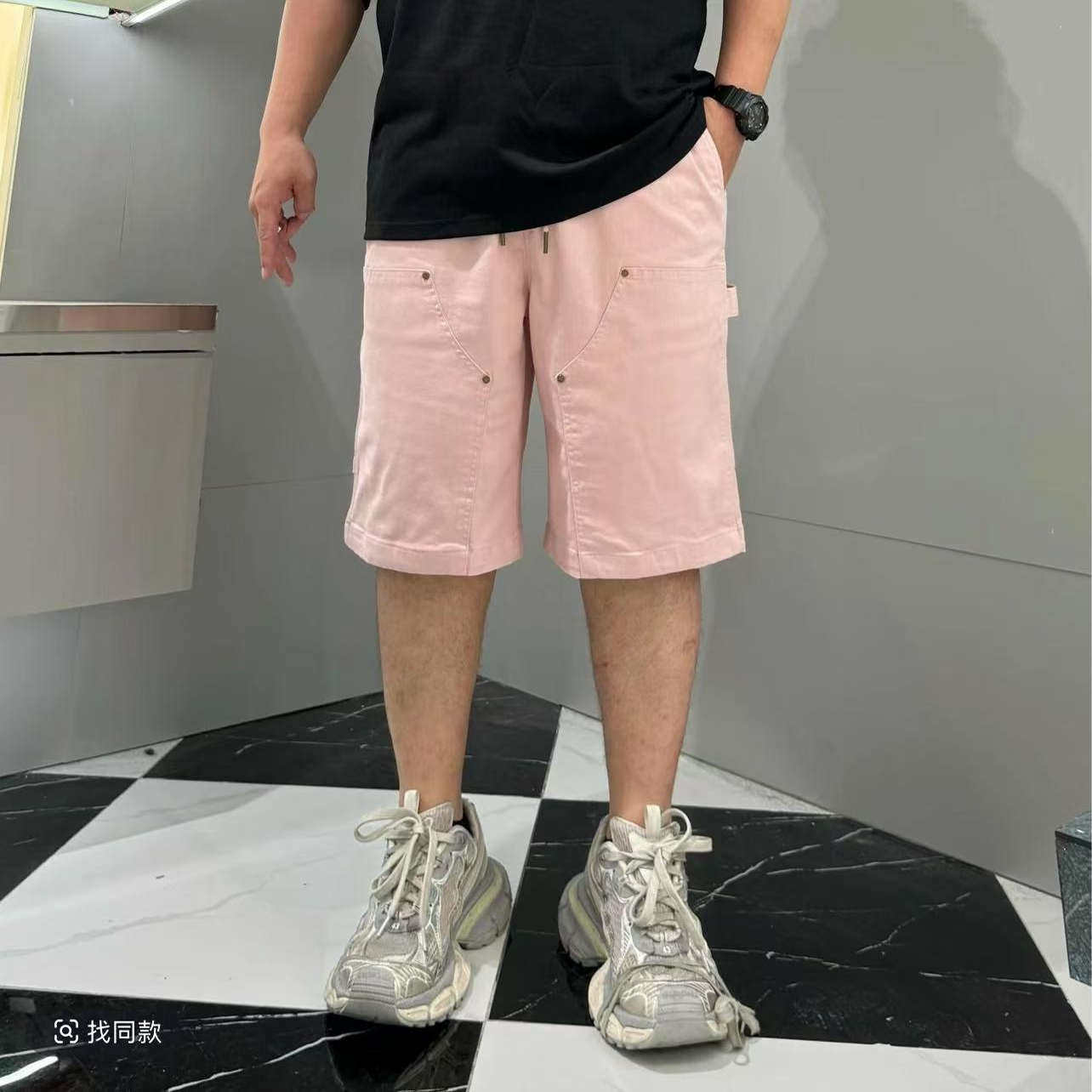 潮牌大码男装工装休闲运动短裤夏季宽松休闲加肥加大直筒五分裤子,淘宝优惠券,粉丝福利购,淘宝优惠卷