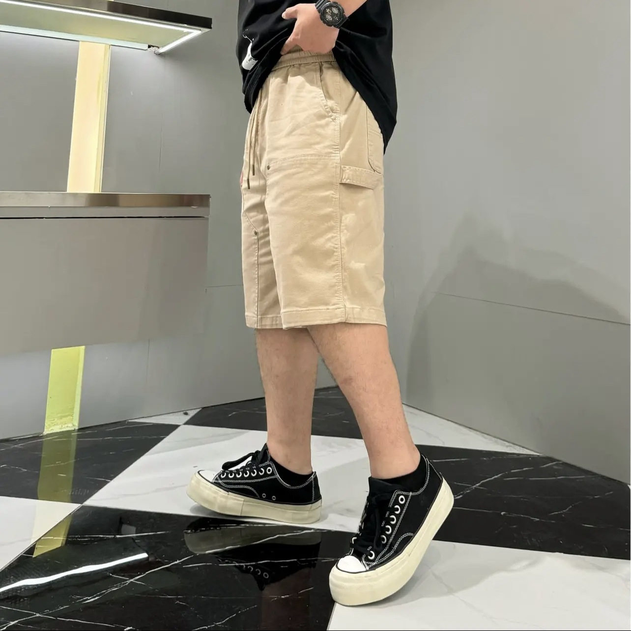 潮牌大码男装工装休闲运动短裤夏季宽松休闲加肥加大直筒五分裤子,淘宝优惠券,粉丝福利购,淘宝优惠卷