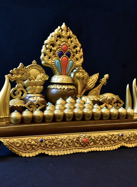 总集密宗法宝佛具七珍八吉祥摆件