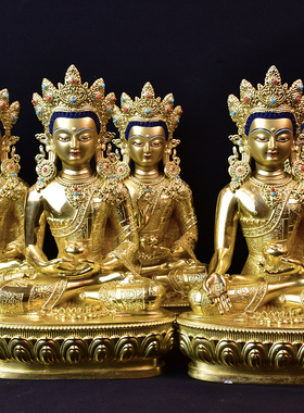 鎏金密宗如来可装藏五方佛包邮