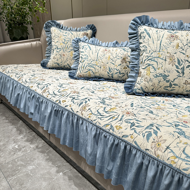 田园风沙发垫2025新款四季通用防滑欧美法式高档奢华坐垫套罩定制 - 图0