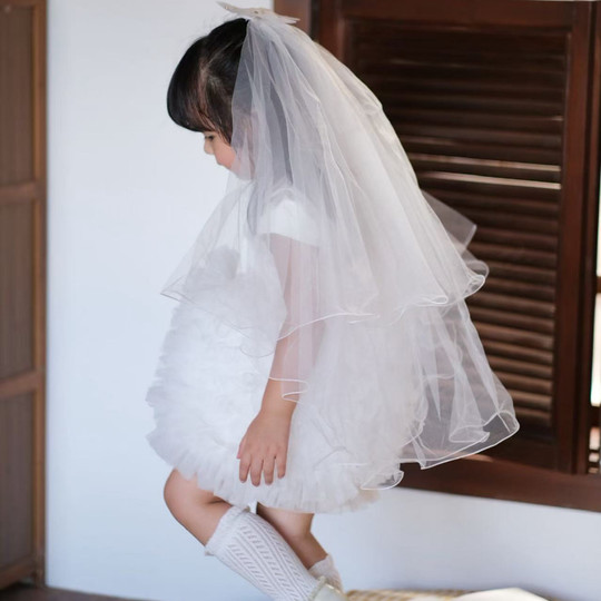 2025秋冬新款女童蓬蓬裙周岁礼服抓周蛋糕裙花童公主裙表演生日裙