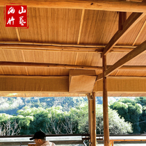 Bamboo Bamboo Woven Bamboo Curtain Bamboo-shaped Bamboo Mat Suspended Ceiling Wall Decoration Furnishing Materials Tea Room Folk Juku