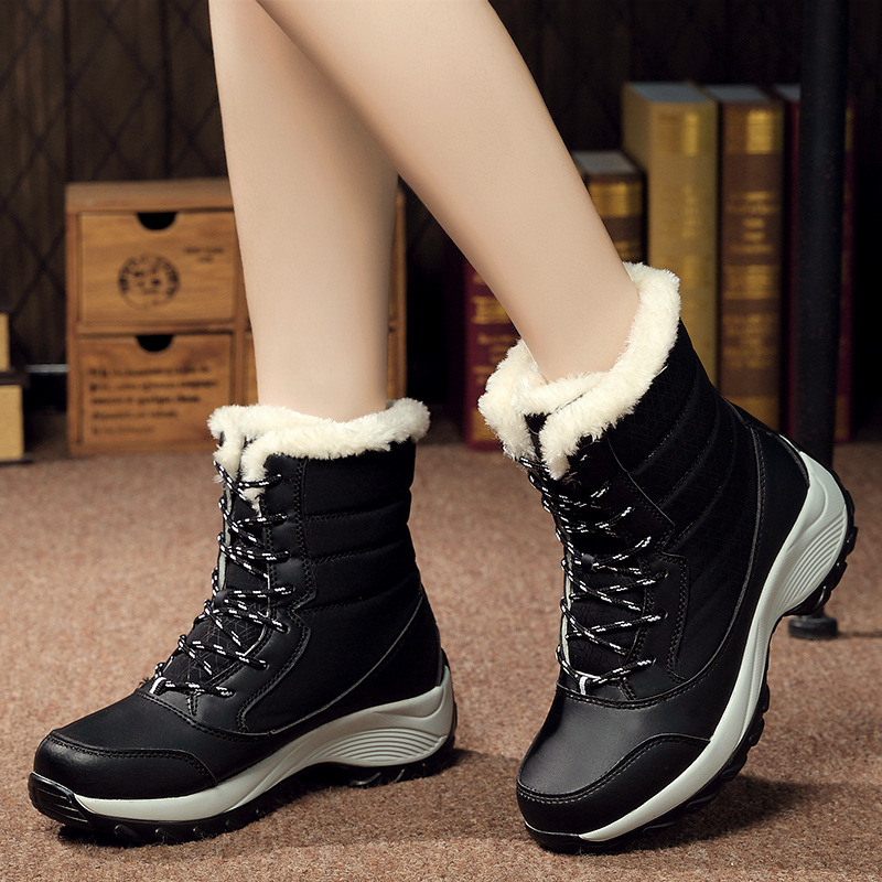 сапоги Women waterproof shoes winter warm snow boots女 - 图1