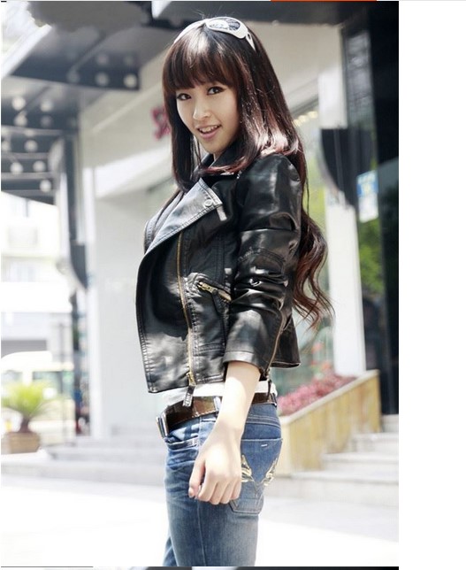 Pu Leather Wear Jacket Autumn Coat For Women Jackets XL-3XL - 图1