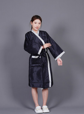 美发店高档网红和服烫染客袍