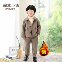 Boy suits suit autumn and winter new children Korean version casual clothes handsome boy little western suit mens pawn boy gown