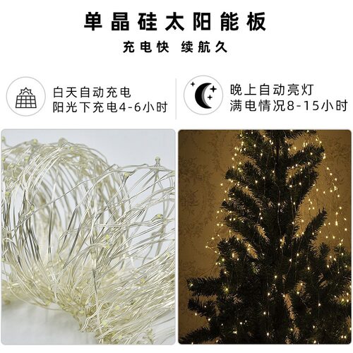 太阳能led闪烁彩灯户外灯串家用超亮别墅花园景观装饰防水庭院灯 - 图2