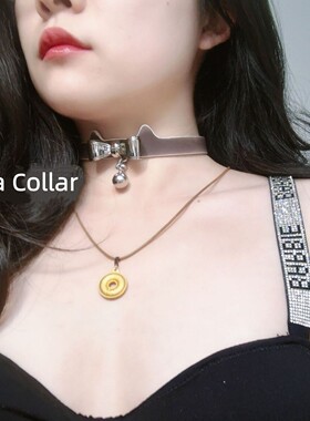 Aura Collar轻奢真皮choker项圈牵引绳原创亚文化温变女玫瑰颈圈