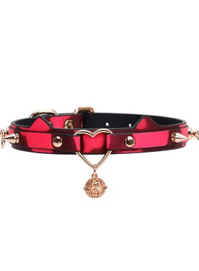 Aura Collar高端轻奢感温变色项圈发光铃铛choker牵引绳颈圈情侣