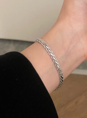 【蕾丝花边】蛇骨链轻奢高级感小众设计感手链女简约百搭个性手饰