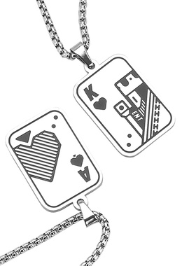 扑克牌项链高级设计ins男生