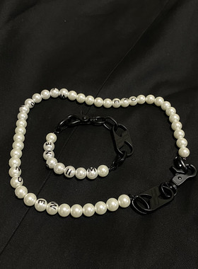 钛钢小众设计韩国情侣珍珠项链