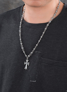 雪梨行者柏豪吊坠项链圆钻合金