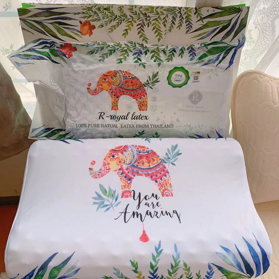 新皇家泰国大象护颈天然乳胶枕
