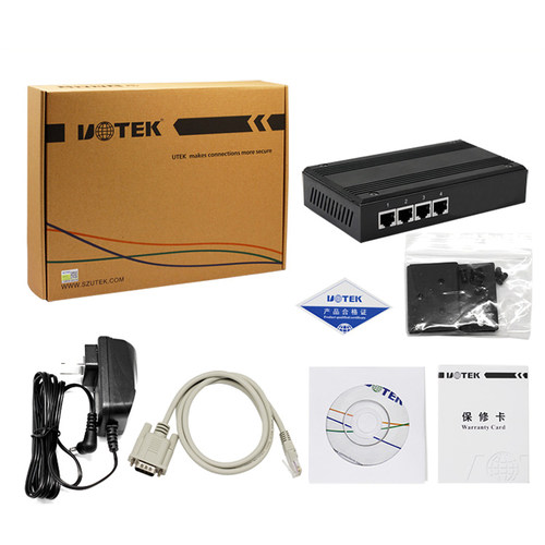 宇泰 以太网通讯模块串口服务器TCP/IP转4口RS-232/485/422转换器UT-6004 100M工业级网络转换器ModBus网关 - 图3