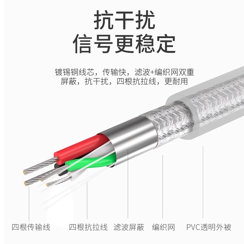 裕合联usb转rs232com九针9针usb转串口线数据线DB9公对母模块通讯转换器电脑打印机调试线工业级232接口3/5米-图2