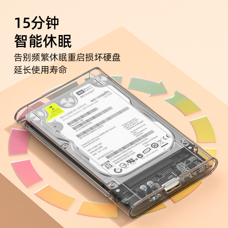 移动硬盘盒2.5寸usb/typec转sata接口笔记本电脑固态机械SSD外接 - 图3