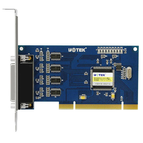 宇泰UT-754 PCI转4口rs232串口卡 DB9台式机工业级电脑pc主板九针 - 图1