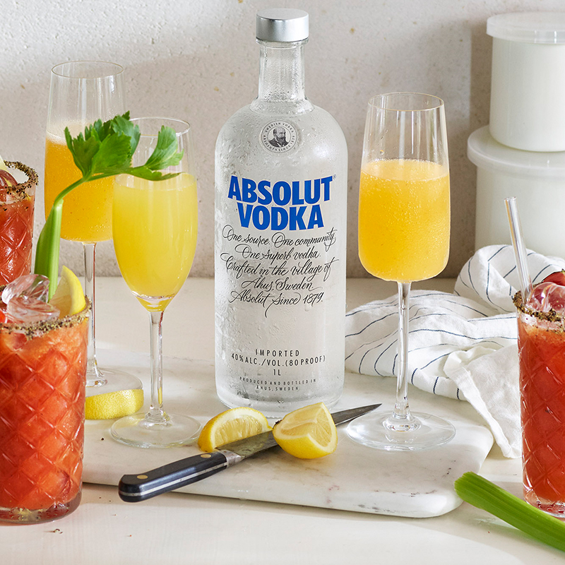 ABSOLUT官方旗舰店瑞典进口 ABSOLUT Vodka 绝对伏特加柠檬味700ml洋酒鸡尾酒1