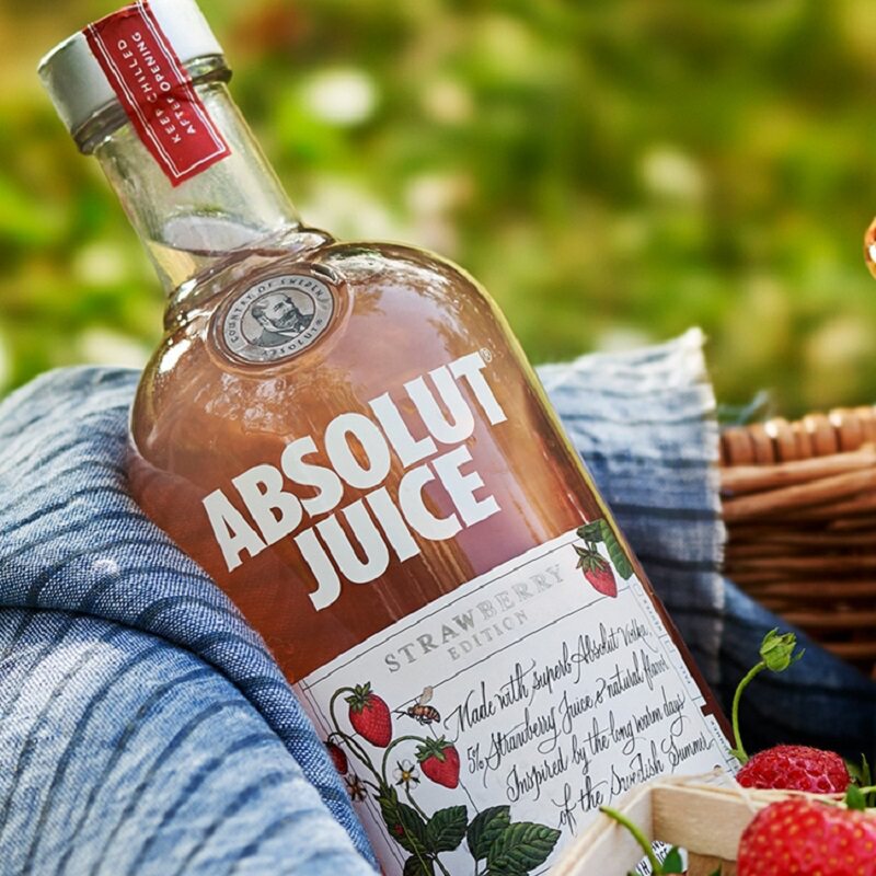 absolut绝对伏特加草莓+覆盆莓 ABSOLUT伏特加/Vodka