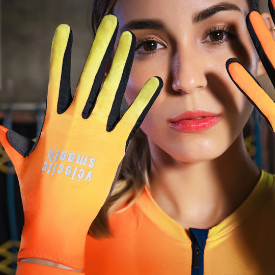 Sipake bicycle gloves for women shock absorption and wear resistance Spring and summer mountain road bike shock absorption gloves long fingers Elf
