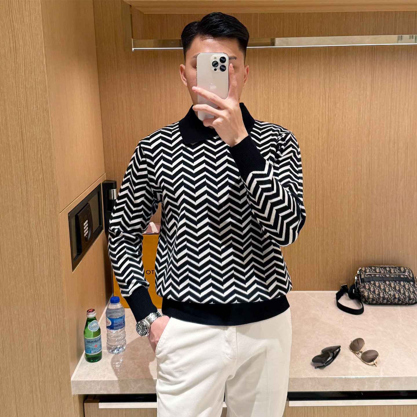 英伦复古男装商务翻领上衣针织衫秋冬新款高级菱形拼色男士polo衫,淘宝优惠券,粉丝福利购,淘宝优惠卷