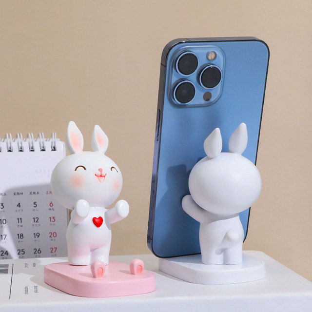 Mobile phone desktop stand rabbit small ornaments gift accessories