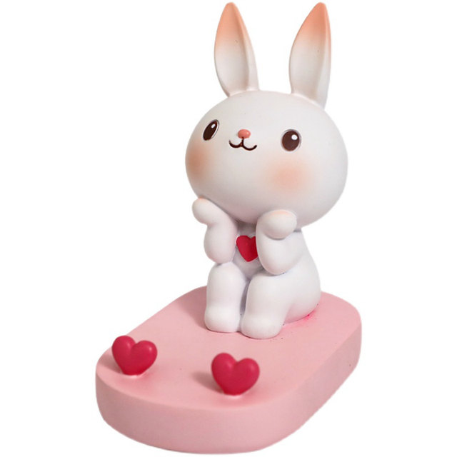 Mobile phone desktop stand rabbit small ornaments gift accessories