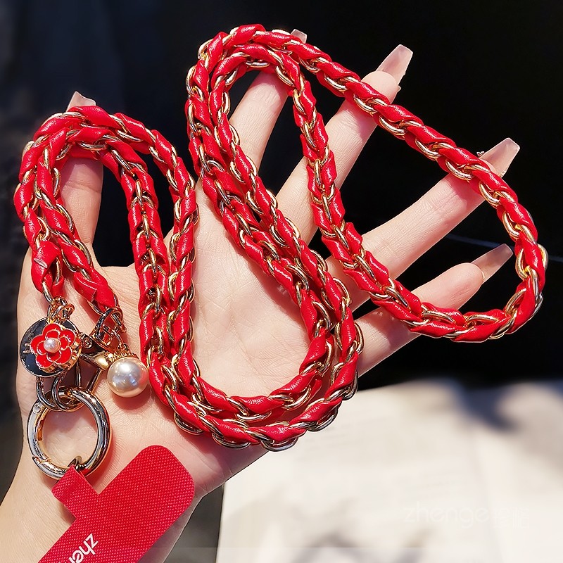 手机挂绳女士斜挎长款小香风超好看精致高级感皮卡链户外旅游出行包包链电话套壳肩背带绳子通用时尚原创新款,淘宝优惠券,粉丝福利购,淘宝优惠卷