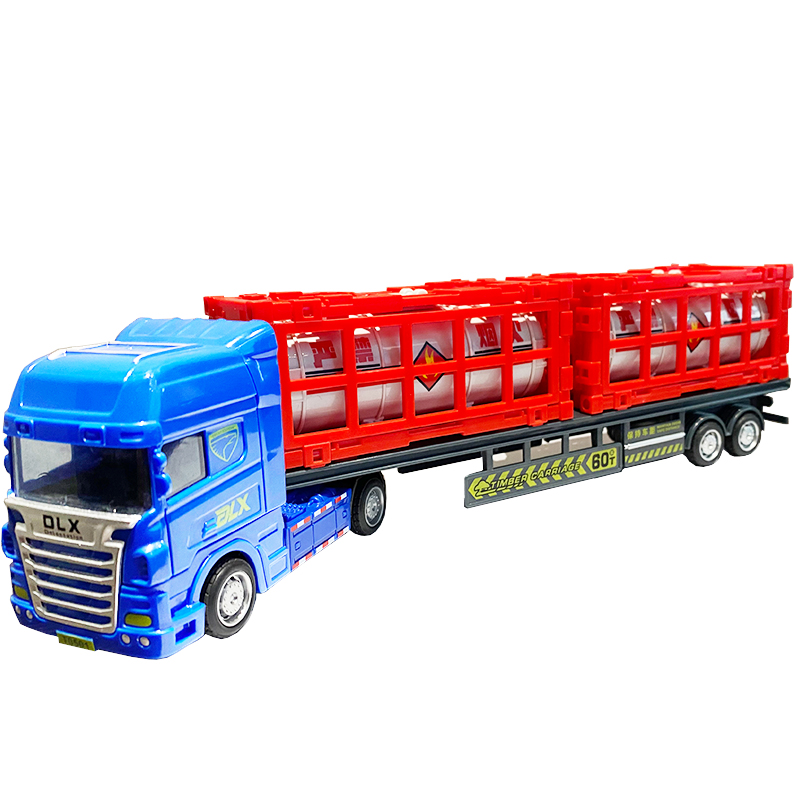 儿童油罐车玩具工程半拖挂运输车男孩仿真耐摔货柜汽车集装箱模型 - 图3