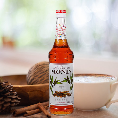 赠压头monin莫林糖浆玉桂肉桂风味奶茶店专用调酒咖啡浓缩调味 - 图0