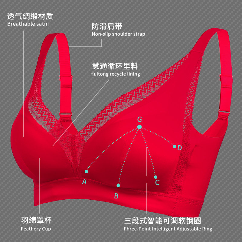 奥丝蓝黛性感聚拢女收副乳上托胸衣 ouslandai文胸