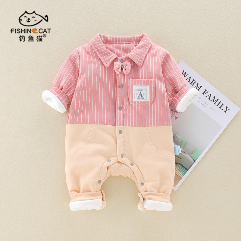 婴儿连体衣 钓鱼猫母婴连身衣/爬服/哈衣