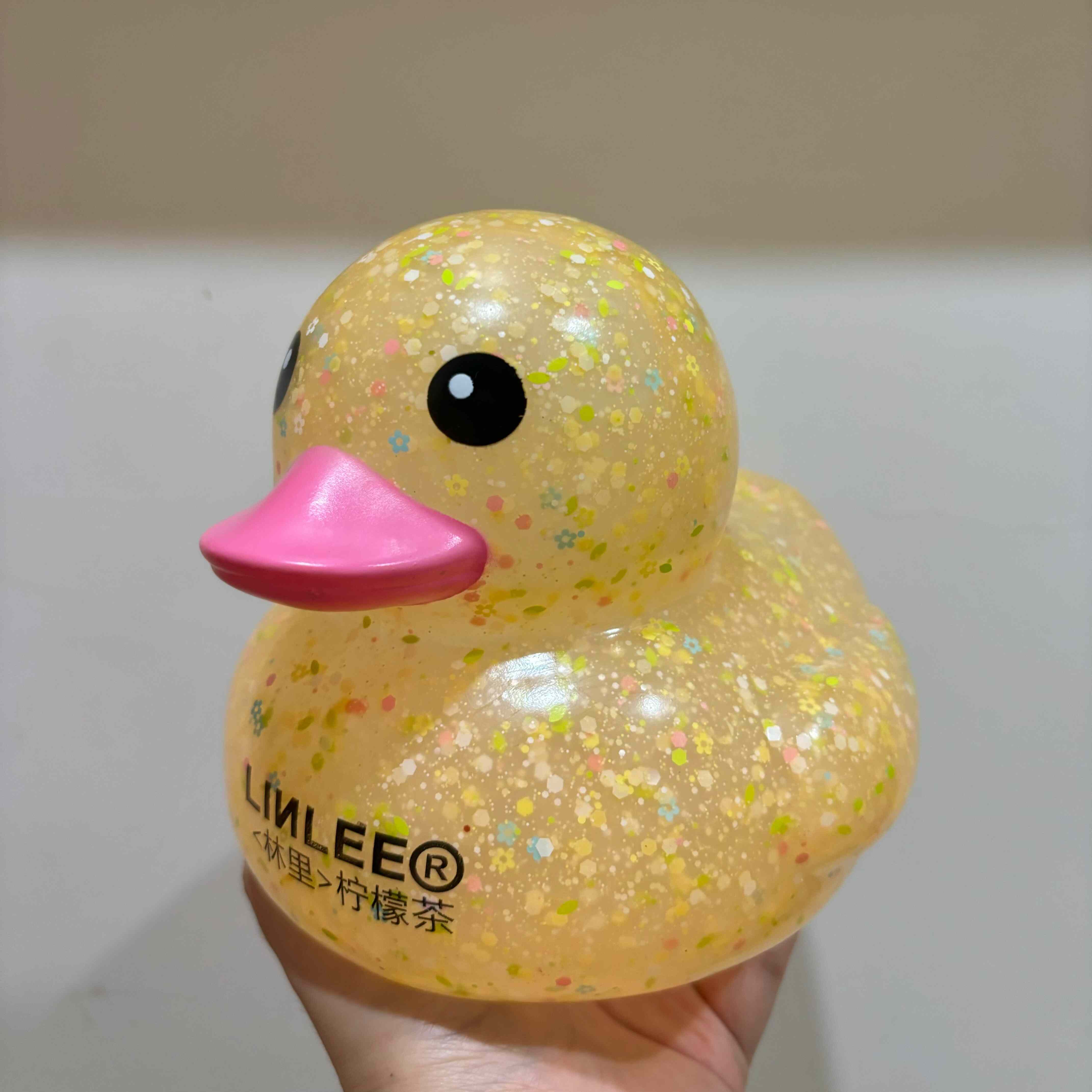 林里大鸭子亮片鸭樱花星空果冻鸭大号鸭周边玩具摆件 - 图0