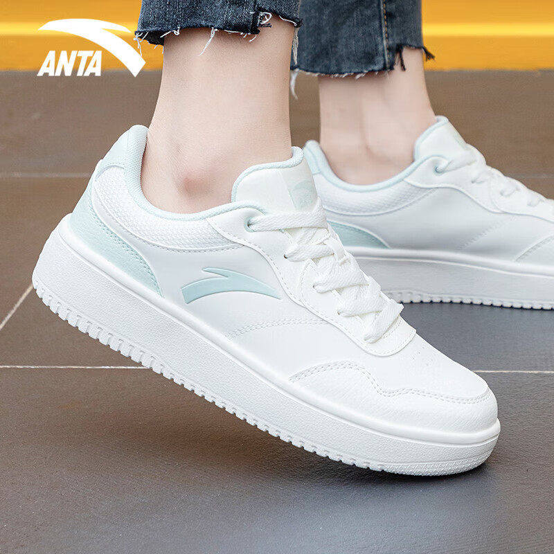 安踏女鞋轻程百搭女子板鞋增高厚底休闲鞋2026新款小白鞋运动鞋女,淘宝优惠券,粉丝福利购,淘宝优惠卷