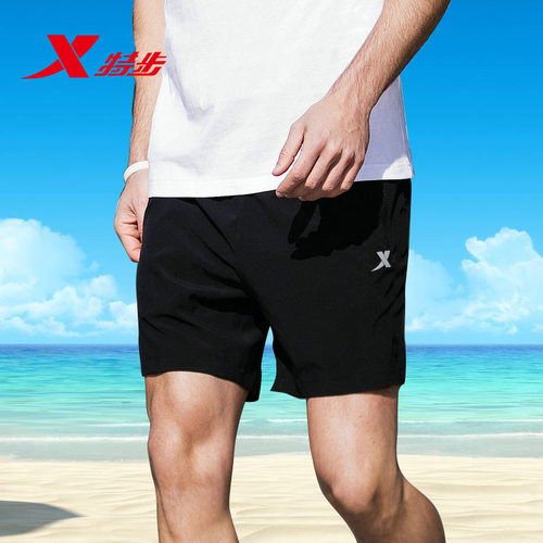 特步男裤运动裤男短裤夏季速干薄款健身跑步裤子男士宽松五分裤男-图0