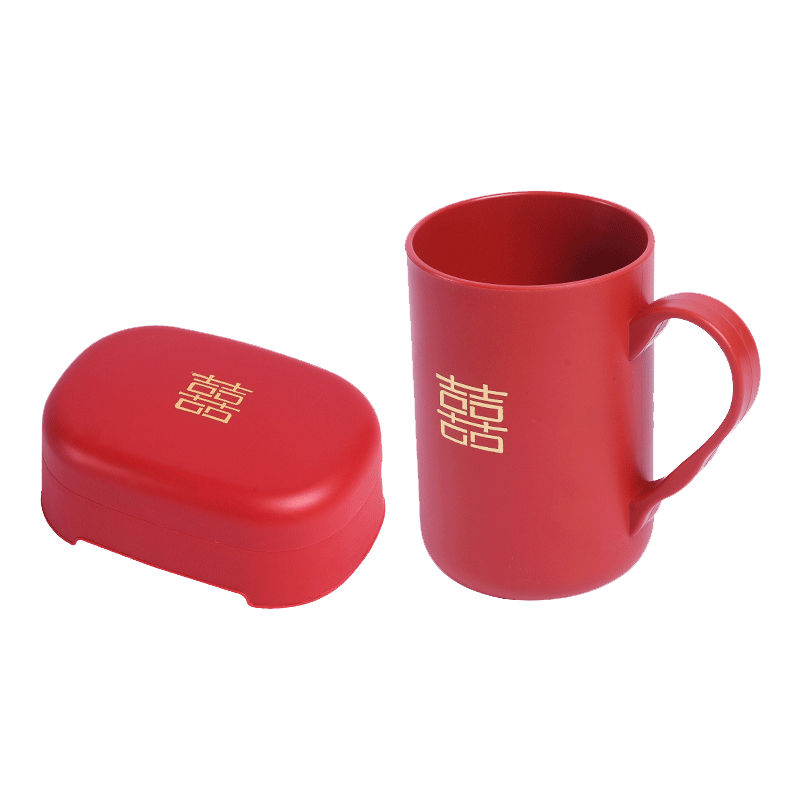 结婚洗漱杯牙刷杯婚礼陪嫁套装情侣漱口杯牙杯牙缸皂盒婚庆用品,淘宝优惠券,粉丝福利购,淘宝优惠卷