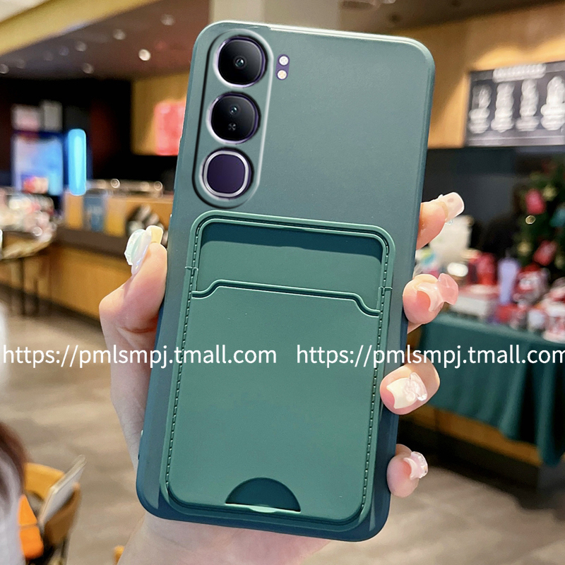 适用VIVOV40LITE手机壳Y19S插卡卡包V50LITE刷卡卡套IQOO13全包边S20卡套V30硅胶X200防摔Y17S保护V50情侣女 - 图1