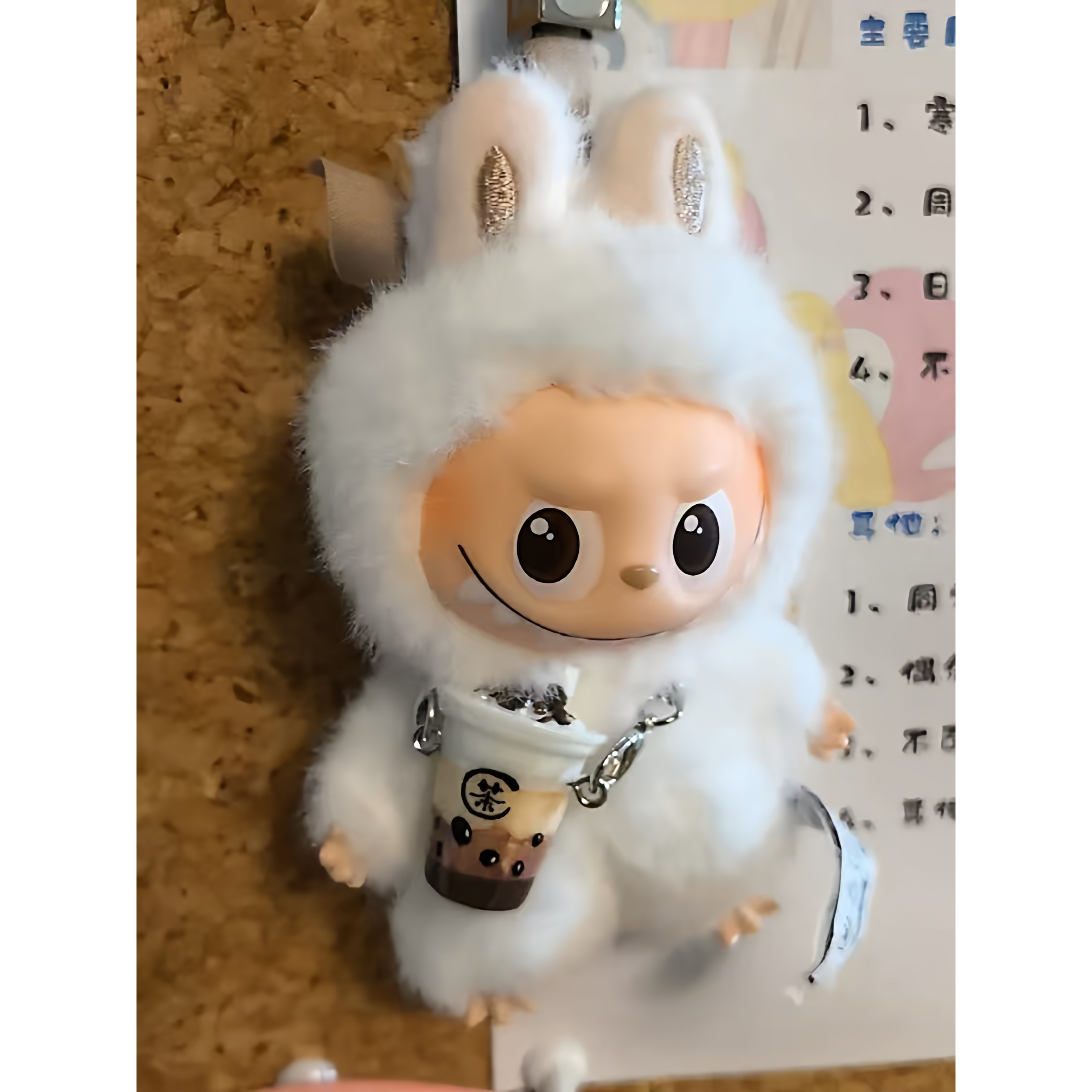 labubu迷你奶茶杯公仔娃娃配饰四代拉布布娃衣服挂件配件BJD娃娃 - 图2