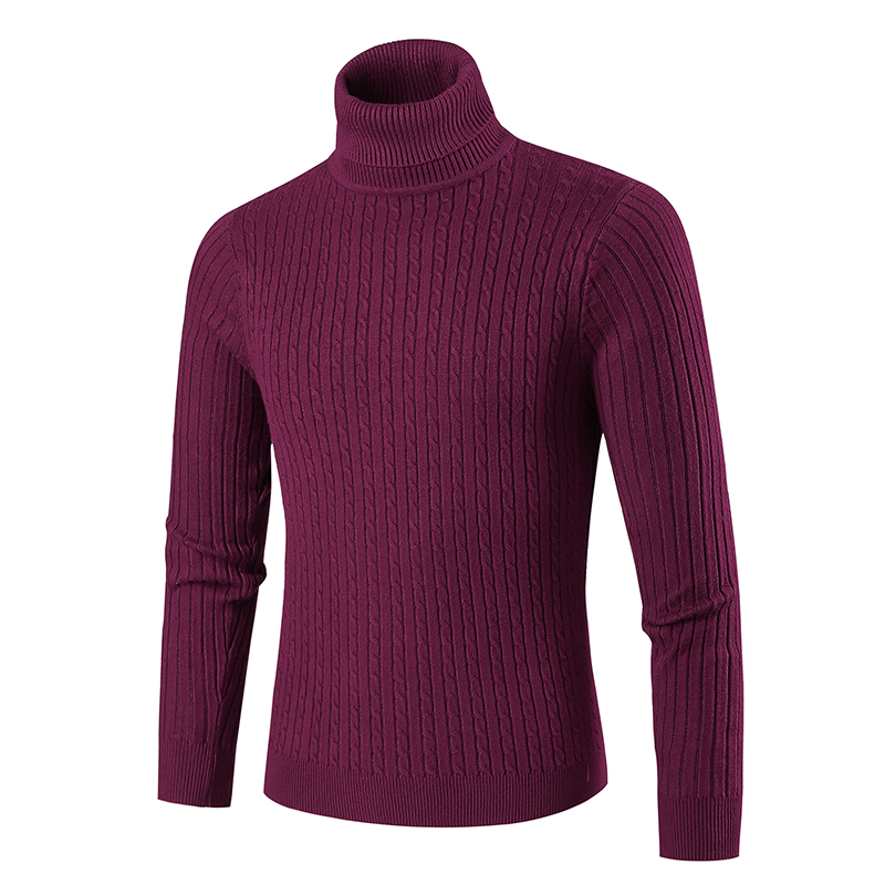 男高领套头毛衣Men Winter Turtleneck Pullover Thermal Sweater - 图3