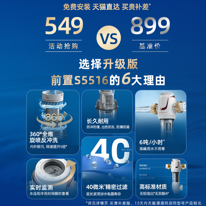 【爆款升级】沁园全屋前置家用大通量 沁园净水旗舰净水器