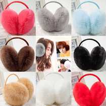 Winter warm and cute imitation rabbit fur ear cover rear wearing ear protection ear cover anti-chill ear protective ear cover warm