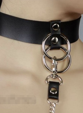 欧美朋克风百搭链条可调节项圈